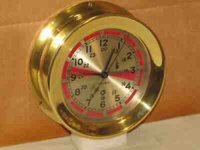 CHELSEA ANTIQUE SHIPS RADIO ROOM CLOCK~6" DIAL~1936~WW2 ERA~RESTORED