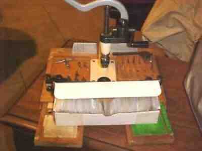KWM Bushing machine with accessories for clock makers a great buy 1000's bushing