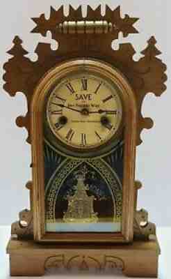 Antique 1860's JEROME "Franklin Bank Philadelphia" Victorian Advertising Clock