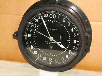CHELSEA U.S. AIR FORCE CLOCK ~8 1/2 IN~1956~MISSILE SILO??~24 hr DIAL RESTORED