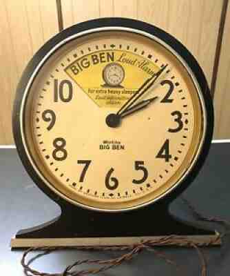 Westclox BIG BEN Salemans LARGE Promo Working Clock Display w/Rotating Advrt 30s