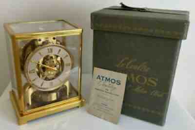 Beautiful! Serviced! 1956 Jaeger LeCoultre Baby Atmos *526-5* Clock-Working!