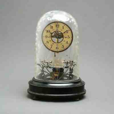 Early Electric Clock w Stunning Cut Crystal Dome ca 1922 Antique French Bulle