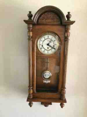 Vintage Howard Miller 3 Chime Oak Wall Clock Model 612-462 Westminister
