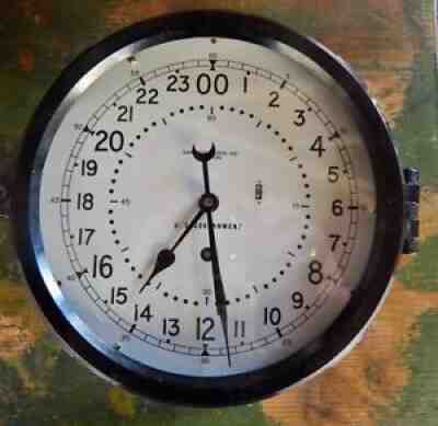 Vtg Chelsea 10.5" Air Force Missile Silo 24 Hour Military Clock