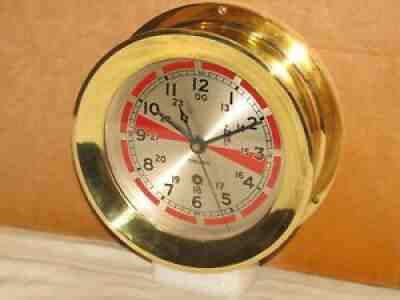 CHELSEA ANTIQUE SHIPS RADIO ROOM CLOCK~6" DIAL~1935~WW2 ERA~RESTORED