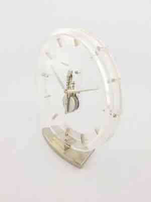 Super rare Jaeger LeCoultre 8-day inline table desk clock 60Â´s.