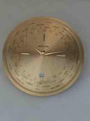 Jaeger LeCoultre Desk Clock with 8 day movement w/Calendar Date World time #482