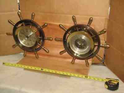 CHELSEA VINTAGE SHIPS BELL CLOCK BAROMETER 6  PILOT MODEL 1947 ORIGINAL FINISH