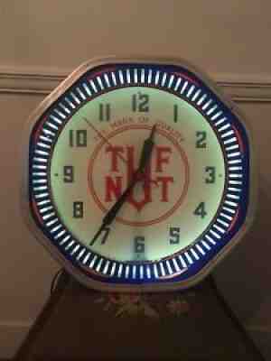 Vintage Tuf Nut Neon Clock