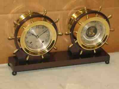 CHELSEA VINTAGE SHIPS BELL CLOCK BAROMETER CLAREMONT MODEL 1971 RESTORED