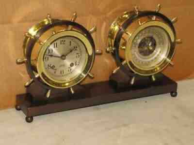 CHELSEA VINTAGE SHIPS BELL CLOCK BAROMETER CLAREMONT MODEL 1948 RESTORED