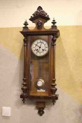 Rare GUSTAV BECKER spring driven wall clock at 1893