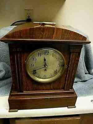 antique seth thomas sonora chimes clock 4 bells runs great been serviced