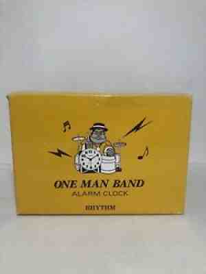 Vintage Rhythm Gorilla Drum Alarm Clock Japan ONE MAN BAND READ DESCRIPTION