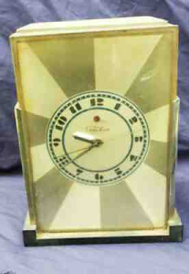 High Style 1828 Paul Frankl Art Deco Telechron Monument Clock