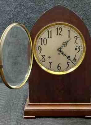 ANTIQUE SETH THOMAS SONORA 8 EIGHT CHIME BELLS WOOD MANTEL CATHEDRAL CLOCK W@W