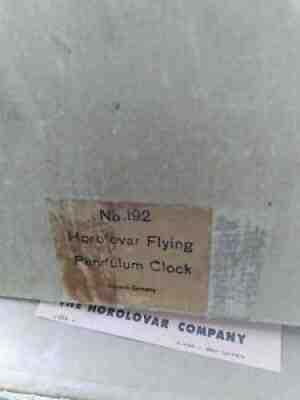 no. 192 Jerome co Horolovar flying pendulum clock in original box great conditio