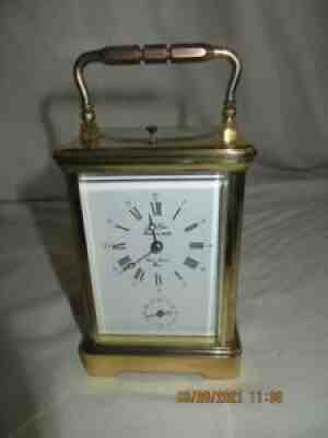 VINTAGE FRENCH L'EPEE GRANDE STRIKING REPEATER ALARM CARRIAGE CLOCK BEAUTIFUL
