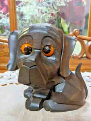 RARE Osuhr Vintage Roating Eyes Dog Clock