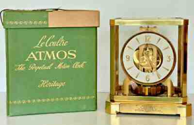 ATMOS CLOCK LeCOULTRE 528-6 Perpetual Motion w. Original Box RUNNING STRONG