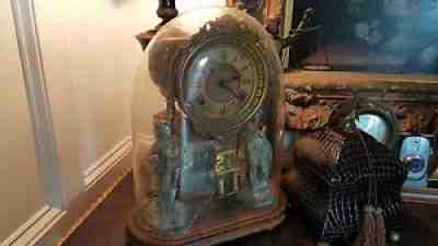 1874 Antique Ansonia Crystal Palace No. 1 Extra Shelf Clock with Dome