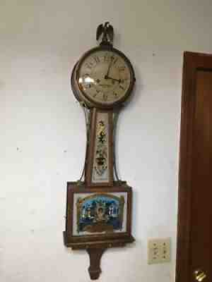 Rare Vintage Henry Ford Musuem Reproduction Aaron Willard Hull Banjo Clock