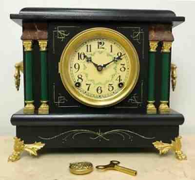 RESTORED Original Antique Sessions USA Mantel Clock #1692