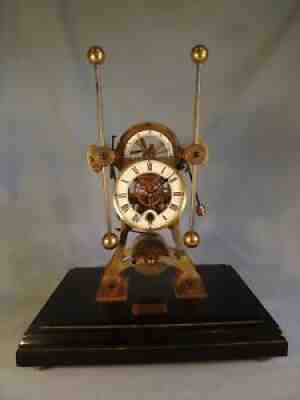 Large Brass "Grasshopper" Fusee Clock For Repair.