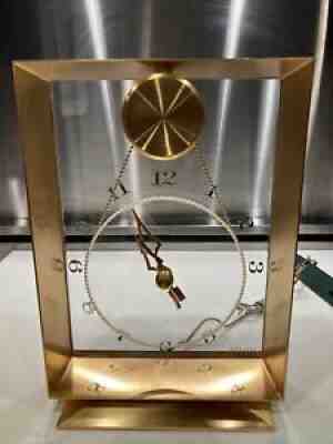VTG NEW OPEN BOX 1958 MCM JEFFERSON ELECTRIC SUSPENSE CLOCK 24 It Gold Plated