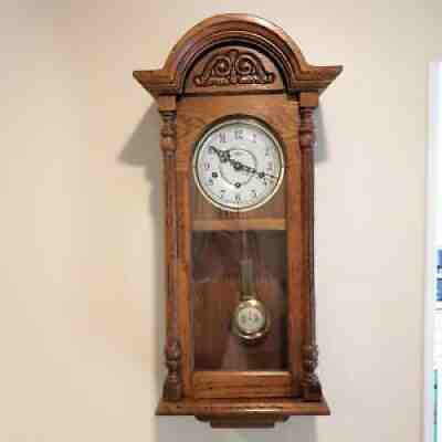 Ridgeway Westminster Chime Solid Wood Wall Clock Working & Cleaned, Lubricated