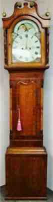 Beautiful Antique English 8 Day Striking Moonroller Grandfather Longcase Clock