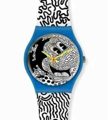 Wall Art! 6+ feet! Swatch MAXI Eclectic Clock Keith Haring Mickey Mouse RARE!
