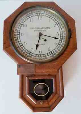 Antique Seth Thomas Santa Fe Railway Systems Pendulum Clock W/ Service Card/Tags