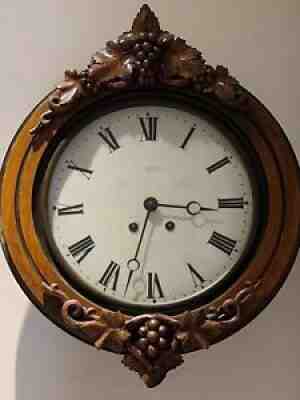 Antique Working 1880's Lenzkirch German Gallery Regulator Wall Clock Germany