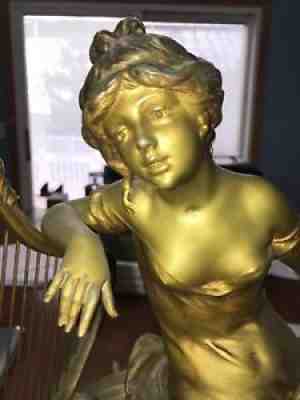 Duo D'Amour Francois Moreau Antique Clock Mantle Base in Marble