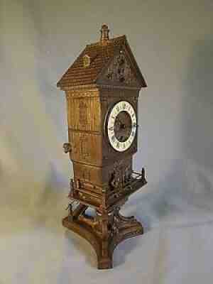 Rare "Automaton Windmill" Clock In Working Order.
