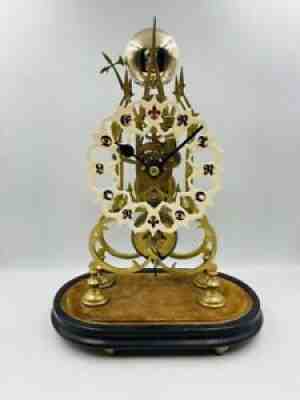 Antique English Dent Skeleton Fusee Clock