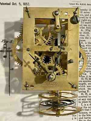 RARE S.B. Terry Marine clock movement c.1852