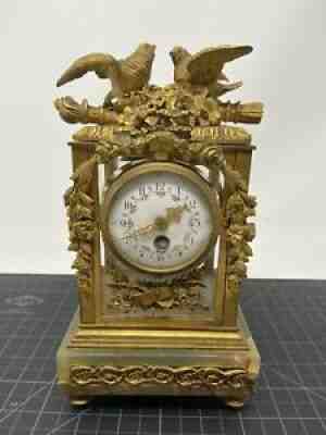 Chelsea Clock Co Boston Gilded Glass Marble Porcelain Face