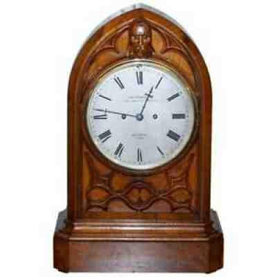 VERY RARE LARGE GOTHIC REVIVAL CHARLES FRODSHAM CLOCK MAKER TO QUEEN VICTORIA