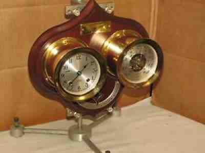 CHELSEA VINTAGE SHIPS BELL CLOCK/BAROMETER SET~LENNOX MODEL1976 RESTORED