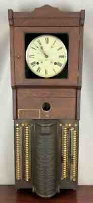 RARE Antique SIMPLEX 100 Employee Time Recorder Clock w/ SETH THOMAS Works, NICE