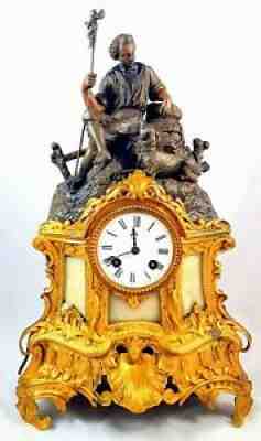 Antique French mantel clock "Charles V" FrÃ©dÃ©ric Japy figure clock c.a 1860