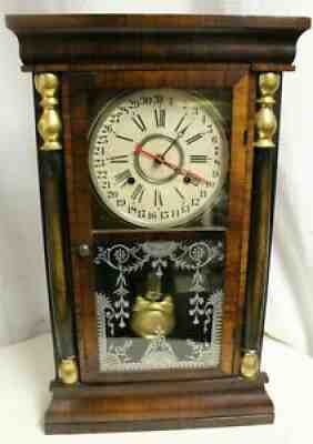 Rare, Late 19th Century Columbus Clock Company Mantel Clock Gilbert Movement