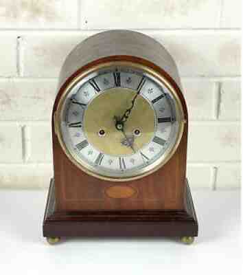 Stunning Antique Gustav Becker German Half Round Mantle Clock - Bar Chime, Works