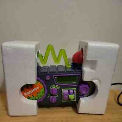 Vintage 1996 Nickelodeon Time Blaster Alarm Clock/Radio Works Box Instructions 