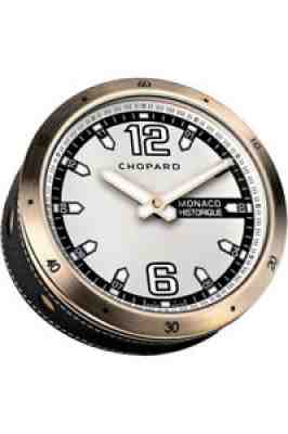 Brand New Authentic Chopard Monaco Historique Table Clock Rose Gold Finish