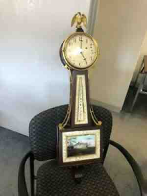 Waltham Weight Driven Banjo Clock With Signed Dial and Movement. Mahogany Case
