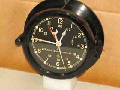 CHELSEA U.S.ARMY M2 MESSAGE CENTER CLOCK~6" DIAL 1975 VIETNAM ERA